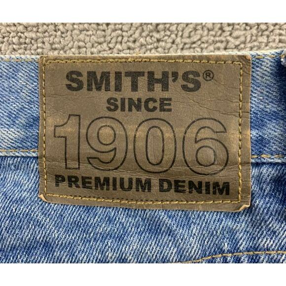 Vintage Smith's Workwear Jeans 1906 38x30 Blue Washed Denim Premium Denim Pocket - Picture 4 of 10